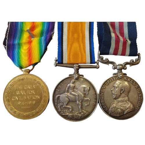 33 - WW1 Military Medal to 13801 Pte - L. Cpl - E. Gummery. 35-M.G.C., BWM & Victory Medal with Oak Leaf ... 