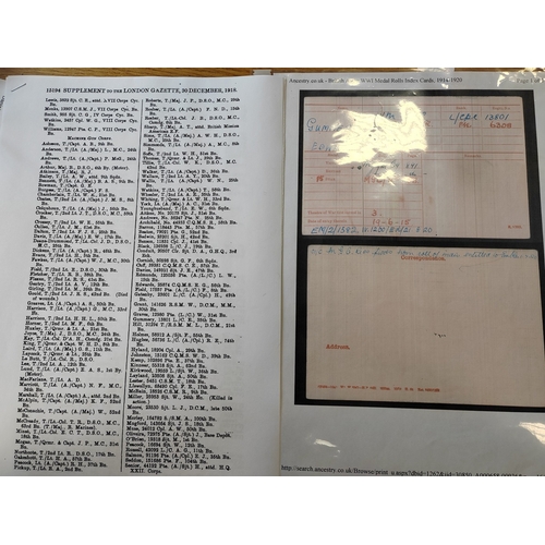 33 - WW1 Military Medal to 13801 Pte - L. Cpl - E. Gummery. 35-M.G.C., BWM & Victory Medal with Oak Leaf ... 