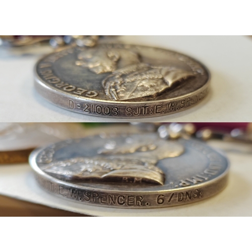 36 - WWI trio to 6DN - 4238 Sjt. E.W. Spencer. 6-DNS. and LSGC to D-21008 Sjt: E.W. Spencer. 6/DNS: mixed... 