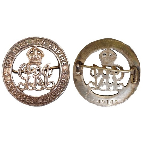 40 - Howard Family group:
1. Caterpillar Club badge, in gold with Ruby eyes, extremely fine, engraved to ... 