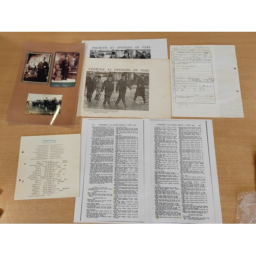 40 - Howard Family group:
1. Caterpillar Club badge, in gold with Ruby eyes, extremely fine, engraved to ... 