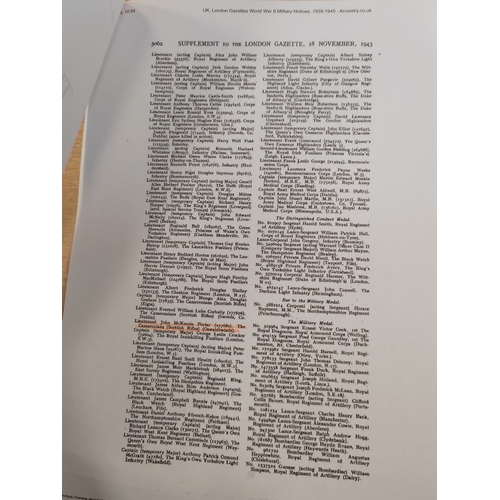 41 - WWII Military Cross group of 7 to Lt. John McKenzie Porter of the 2nd Battalion The Cameronians, Sco... 