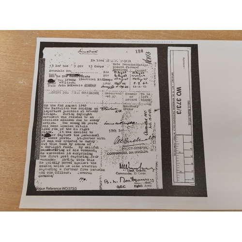 41 - WWII Military Cross group of 7 to Lt. John McKenzie Porter of the 2nd Battalion The Cameronians, Sco... 