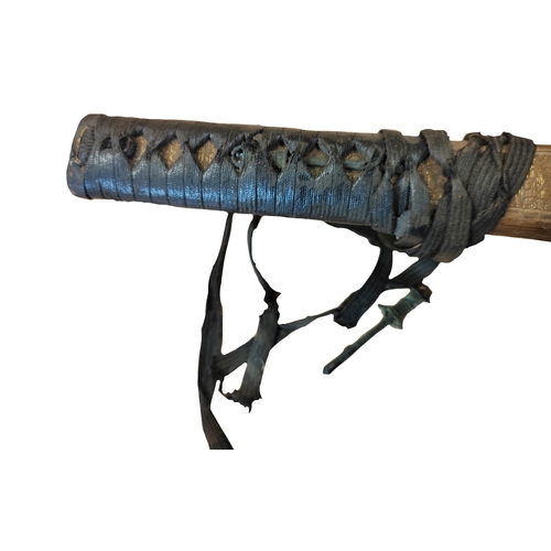 54 - Pair of Katana's, first Katana groove to blade, light pitting and rust, heavy pitting to tsuba and f... 