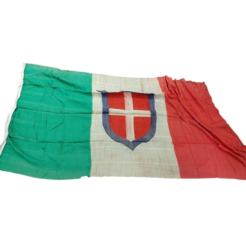 57 - Collection of Naval flags 3 yards to smaller, includes French flag, Brazil flag, Italy Flag, Red Ens... 