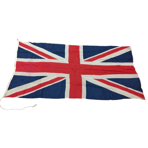 58 - Collection of naval flags, including 4 yard Union Jack (4yd Jack marked to edge of flag), 3 yard ens... 