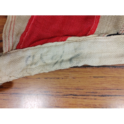 58 - Collection of naval flags, including 4 yard Union Jack (4yd Jack marked to edge of flag), 3 yard ens... 