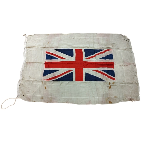 58 - Collection of naval flags, including 4 yard Union Jack (4yd Jack marked to edge of flag), 3 yard ens... 
