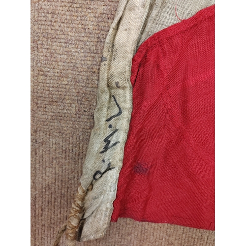 58 - Collection of naval flags, including 4 yard Union Jack (4yd Jack marked to edge of flag), 3 yard ens... 