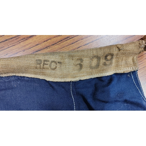 58 - Collection of naval flags, including 4 yard Union Jack (4yd Jack marked to edge of flag), 3 yard ens... 