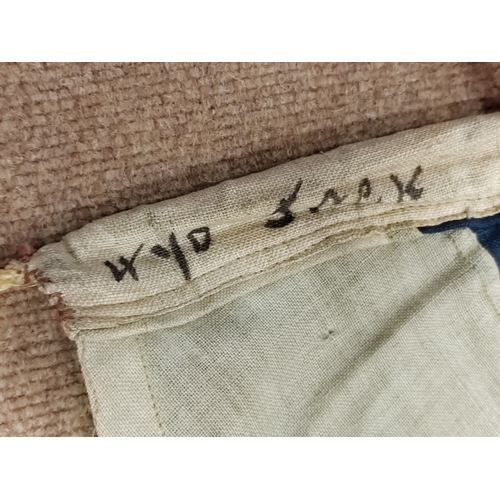 58 - Collection of naval flags, including 4 yard Union Jack (4yd Jack marked to edge of flag), 3 yard ens... 