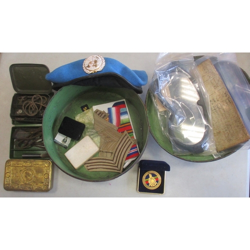 63 - Collection of Royal Marine and UN uniforms, medals, badges and assorted militaria attributed to Cpl ... 