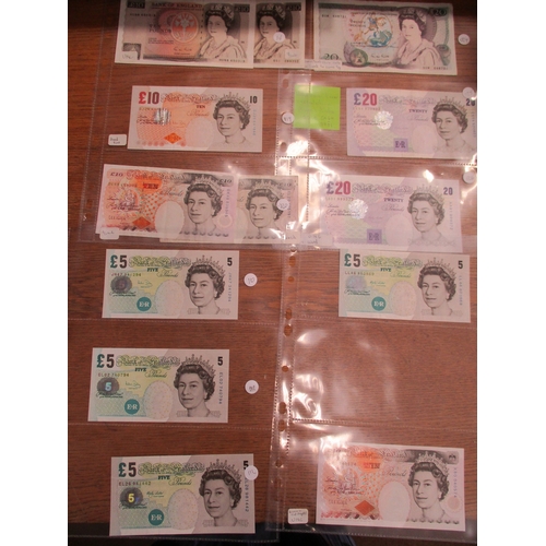 77 - Range of very fine to extremely fine issues, with Peppiatt £20 Gill 1988 50M, 1991 C66, Kentfield CD... 