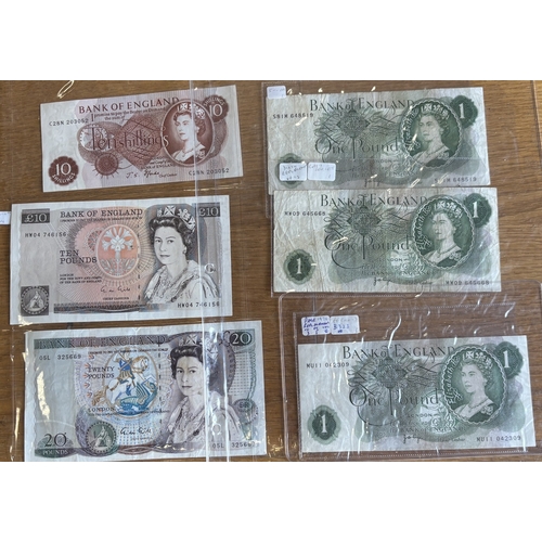 84 - Collection of notes in plastic sheets, generally very fine to extremely fine with some better, inclu... 