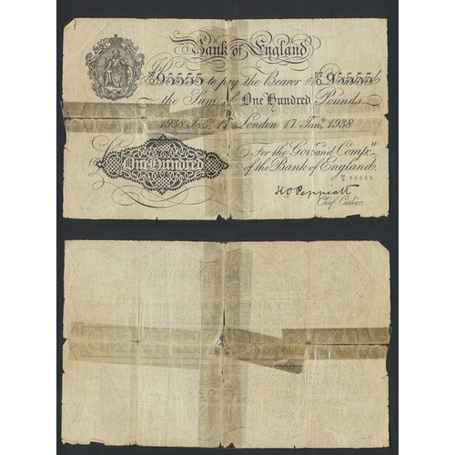 130 - P.S. Beale. Consecutive pair of white £5 S14 054405 to ...406, both good very fine (Duggleby B270), ... 