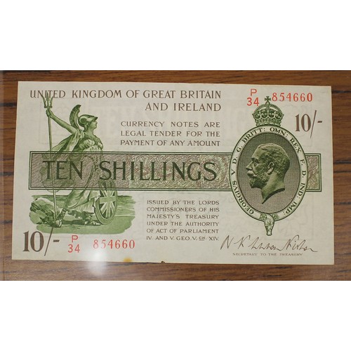 111 - N.F. Warren Fisher. Pair of 10/- banknotes, with red dash E/80 402826 extremely fine (Duggleby T26) ... 