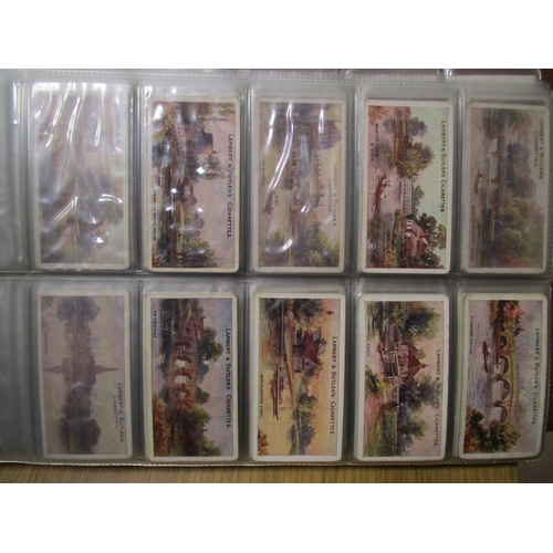 1 - Collection in 4 albums and plastic sleeves with part sets including L&B The Thames (37), Ogdens Boxe... 