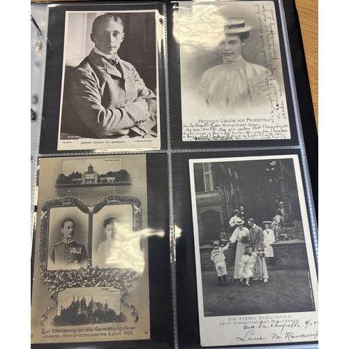 110 - Royalty. Germany. Coln. in 2 modern albums with slipcases, incl. artist drawn, ptd and R.P's with Wi... 