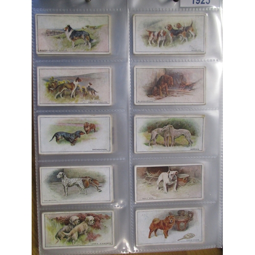 16 - Collection in 9 albums with Wills complete sets including Allied Army Leaders, Aviation, Dogs, Warsh... 