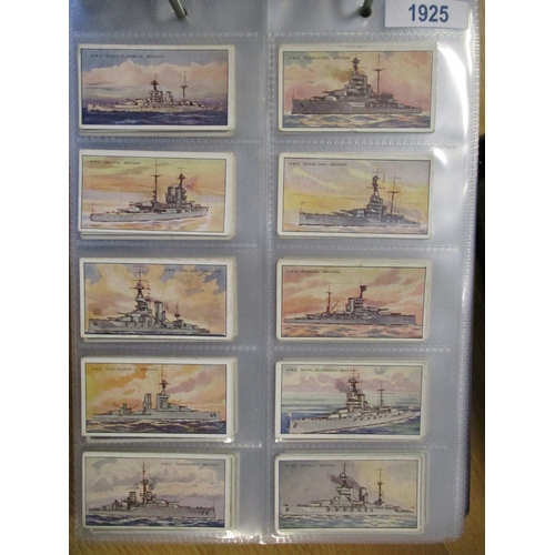 16 - Collection in 9 albums with Wills complete sets including Allied Army Leaders, Aviation, Dogs, Warsh... 