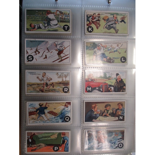 18 - Collection in 10 albums with complete sets including Ogdens A.B.C. of Sport, Ocean Greyhounds, Playe... 