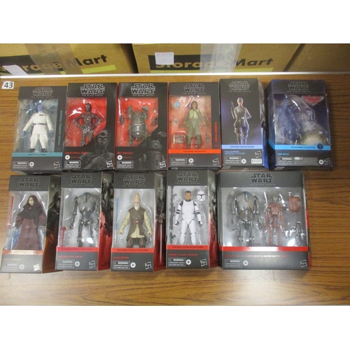 187 - Star Wars. Hasbro. The Black Series collection of figures, generally mint in near mint boxes, includ... 