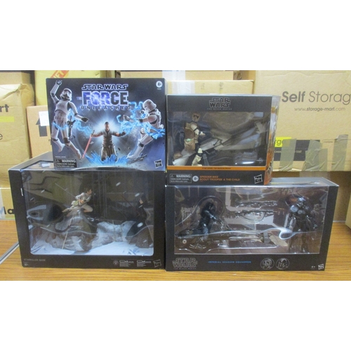 189 - Star Wars. Hasbro. The Black Series range, generally mint in near mint boxes, with Imperial Shadow S... 