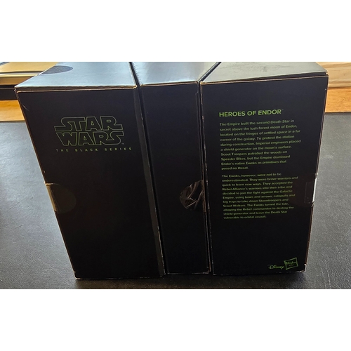 194 - Star Wars. Hasbro. The Black Series Return of the Jedi Heroes of Endor set of figures, near mint to ... 