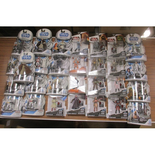199 - Star Wars. Hasbro. Range of The Legacy Collection figures, generally near mint to mint in excellent ... 