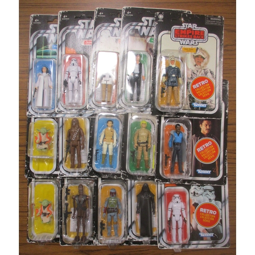 201 - Star Wars. Hasbro. Range of Retro Collection figures, generally mint in near excellent to near mint ... 