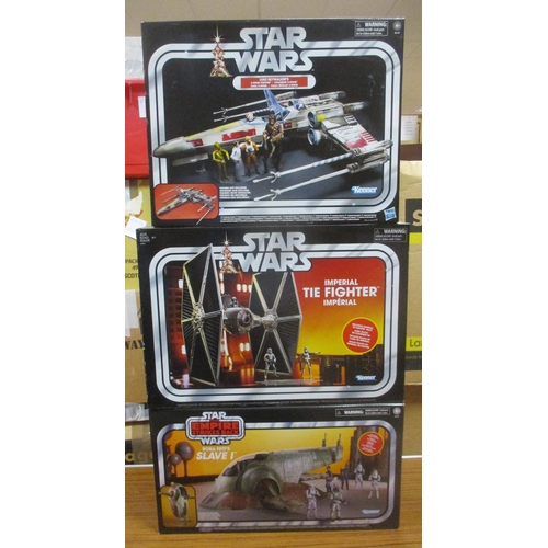 212 - Star Wars. Hasbro. Range of The Vintage Collection spaceships, generally mint in near mint boxes, wi... 