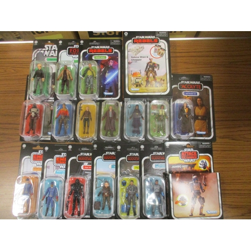 213 - Star Wars. Hasbro. Range of The Vintage Collection figures, generally mint in near mint bubble packs... 