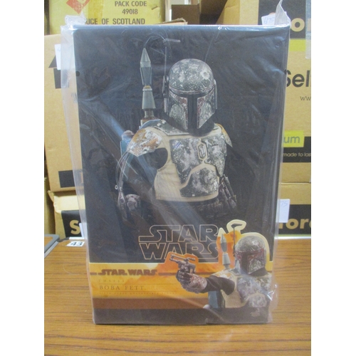 221 - Star Wars. Hot Toys. TMS033 1/6th scale Boba Fett collectable figurine, mint in near mint box. (½B)