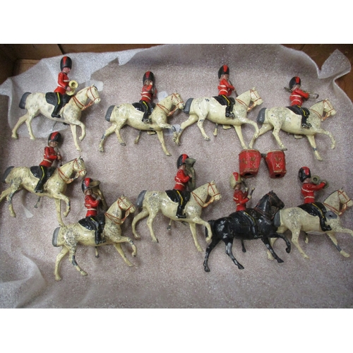 228 - Unboxed collection including horse drawn wagons, royal engineer pontoon, horse mounted band, assorte... 