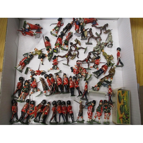 228 - Unboxed collection including horse drawn wagons, royal engineer pontoon, horse mounted band, assorte... 