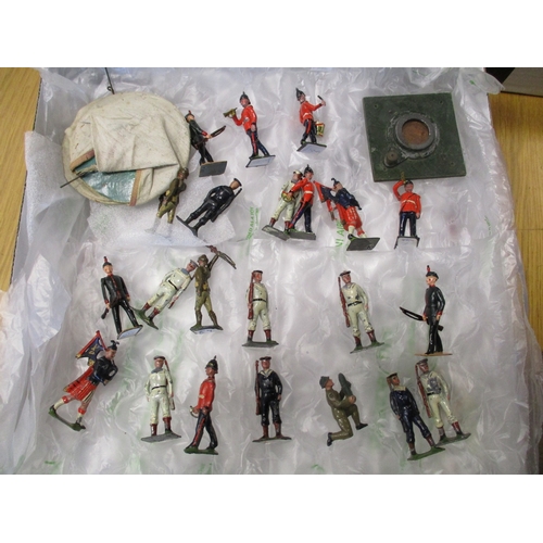 228 - Unboxed collection including horse drawn wagons, royal engineer pontoon, horse mounted band, assorte... 