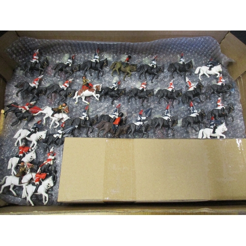 232 - Collection including ranges from The British Toy Soldier Company and Britains including plastic Scot... 