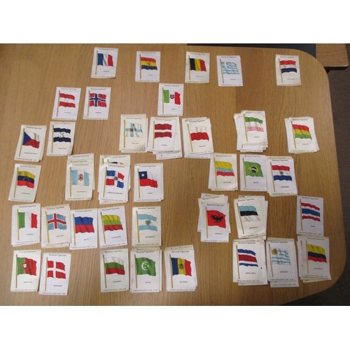 35 - J. Wix. Loose Kensitas silk National Flags (numbered), near complete set, with duplicates, plus Kens... 