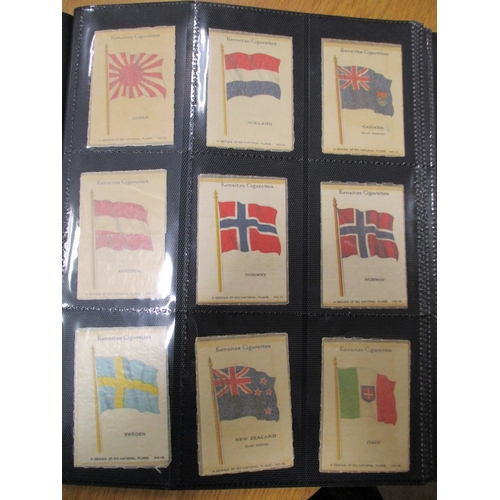 36 - J. Wix. Collection in album with Kensitas silk National Flags complete set (numbered), plus unnumber... 