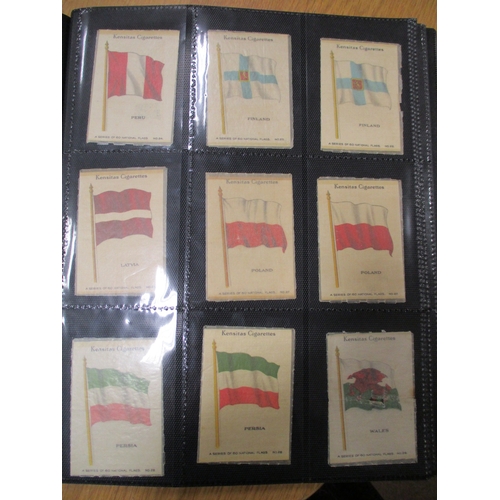 36 - J. Wix. Collection in album with Kensitas silk National Flags complete set (numbered), plus unnumber... 