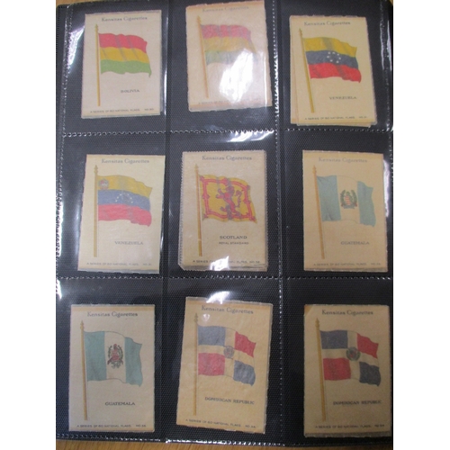 36 - J. Wix. Collection in album with Kensitas silk National Flags complete set (numbered), plus unnumber... 