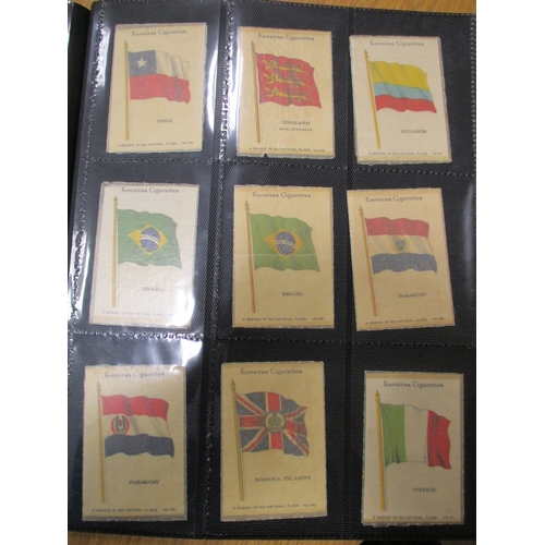 36 - J. Wix. Collection in album with Kensitas silk National Flags complete set (numbered), plus unnumber... 