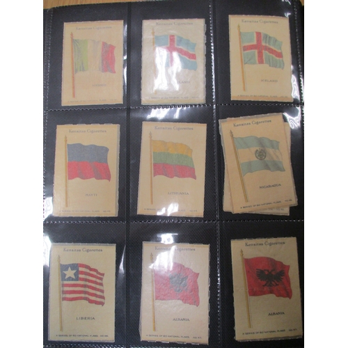 36 - J. Wix. Collection in album with Kensitas silk National Flags complete set (numbered), plus unnumber... 