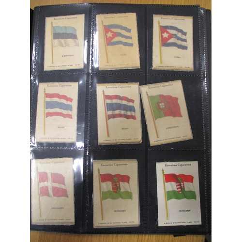 36 - J. Wix. Collection in album with Kensitas silk National Flags complete set (numbered), plus unnumber... 