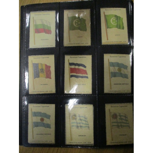 36 - J. Wix. Collection in album with Kensitas silk National Flags complete set (numbered), plus unnumber... 