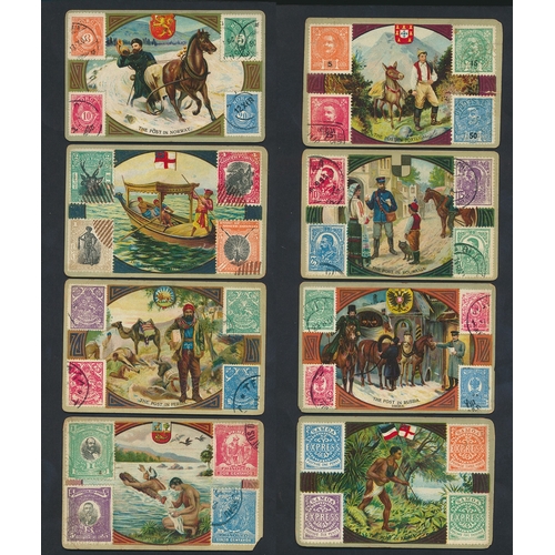 41 - Nugget Polish. Loose complete set of 1910 Mail Carriers and Stamps, varying condition. (R)