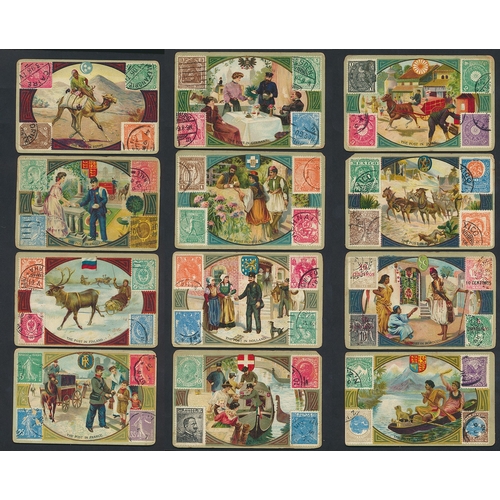 41 - Nugget Polish. Loose complete set of 1910 Mail Carriers and Stamps, varying condition. (R)