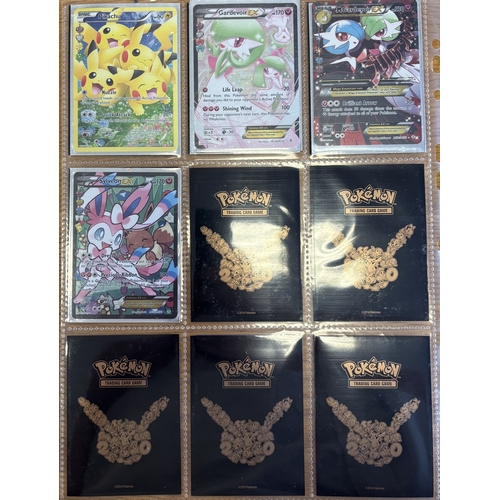 43 - Pokemon. Collection in 3x3 card storage sleeves, generally near mint, including Generations MChariza... 