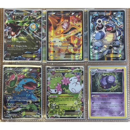 43 - Pokemon. Collection in 3x3 card storage sleeves, generally near mint, including Generations MChariza... 