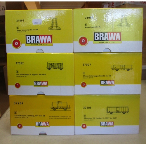 434 - Brawa. Range of O gauge locomotives and wagons, generally excellent to near mint in excellent to nea... 